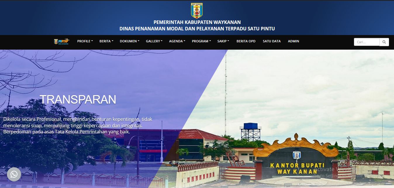 WEBSITE PEMDA/ DINAS/ BADAN TERINTEGRASI